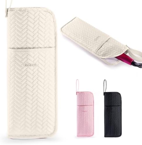 Hair Tools Travel Bag, Heat Resistant Curling Iron Holder & Flat Iron Case, Hot Tools Organizer Pouch for Hair Straightener, Hair Dryer, Crimper & Styling Accessories, Travel Makeup Bag by BestGiftforHer