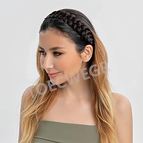 Synthetic Hair Braided Headband Classic Wide Strands Wedding Disorderly Fluffy Braids Wig Band Women Beauty Accessory - Image 6
