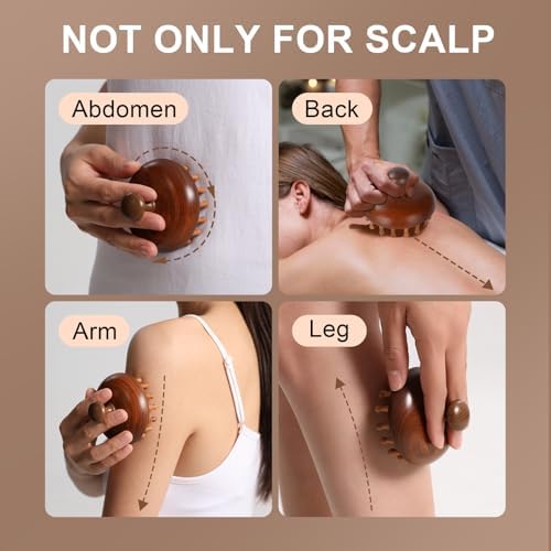 Wooden Scalp Massager for Hair Growth｜Full Body Massage Tool - Image 5