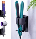 Hair Straightener Holder Wall Mounted Blow Dryer Holder, Blow Dryer and Curling Iron Holder, Hair Dryer and Straightener Holder, Bathroom Hair Tools Organizer and Storage (Black, 1Pc) by WAYASI