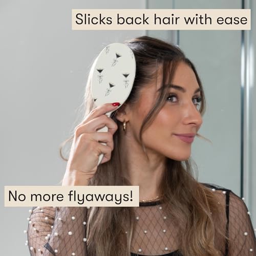 FRAMAR Soft Boar Bristle Hair Brush For Women, Boars Hair Brush For Women - Image 5