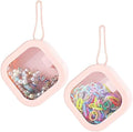 Prudiut 2-Pack Hair Tie Organizer Box for Girls Women, Pink by Prudiut