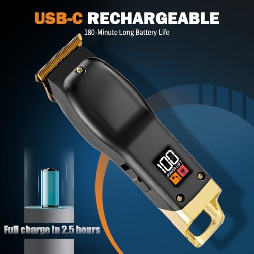 Beard Trimmer for Men, Cordless Hair Clippers for Men with 6 Guards - Image 4