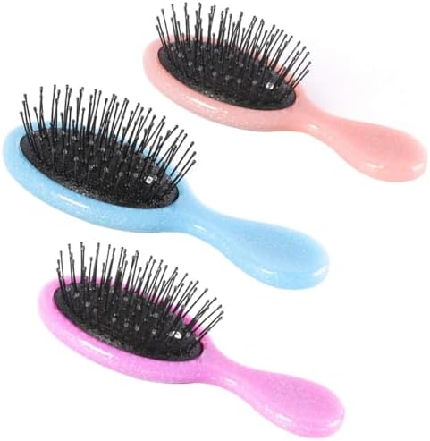 Toddler Detangler Hair Brush Travel Detangling Brushes 3Pcs Women Valentines Day Best Gift Small For Baby Kids Pocket hairbrush Pro, for Curly Wet Dry Tangle - Image 6