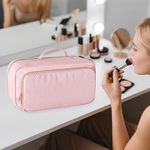 Fasrom Travel Makeup Bag for Women, Large Capacity Cosmetic Organizer Case - Image 7