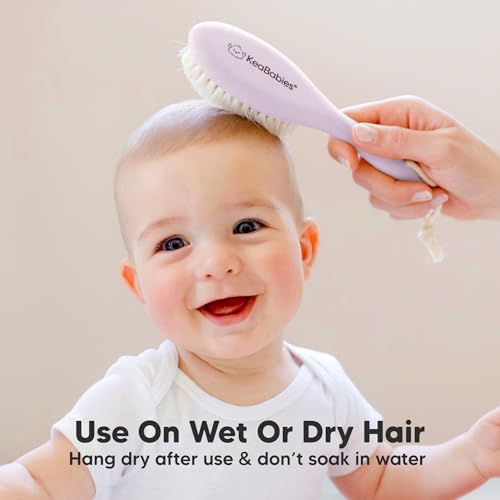 Wooden Baby Hair Brush for Toddler, Infant Cradle Cap (Thistle, Regular) - Image 6