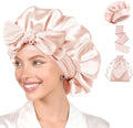 Womens Hair Bonnets Satin Bonnet for Sleeping Silk Bonnets Curly Hairs Braids Silky Sleep Caps with Long Soft Tie Band by WJingYiJia