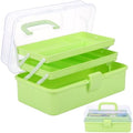 Tackle Box, 3-Layer Craft Sewing Medicine Art Hair Tool Organizer Green by Outuxed