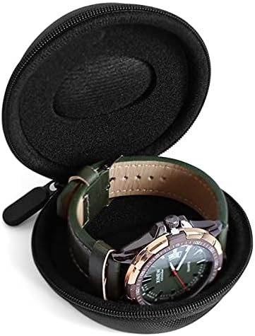 Watch Travel Case for Men and Women Portable Single Watch Storage box and Organizer for Wristwatches and Smart Watches (Black（1 slot）) by Besforu