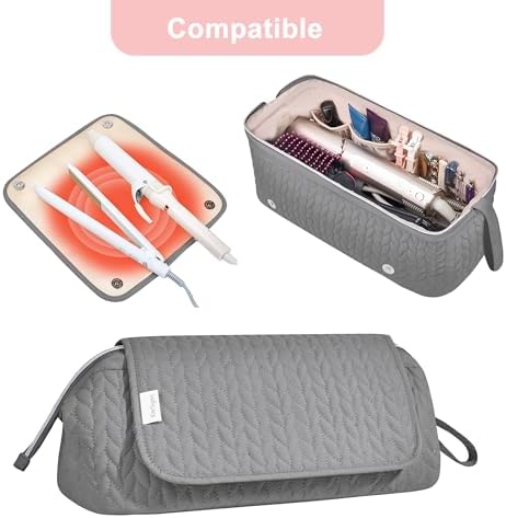 KarSyon Hair Tools Travel Bag with Hot Tool Mat 2 in 1 Organizer Bags - Image 3