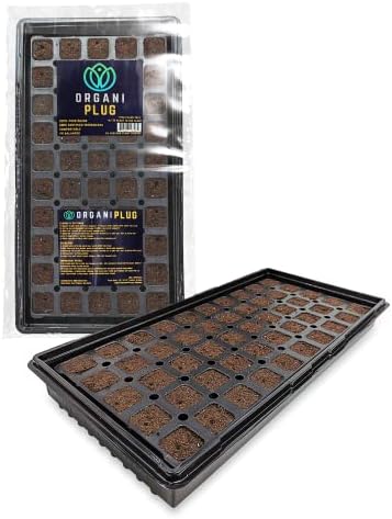 VPS OrganiPlug Hydroponic Seed Starter Plugs, 50 pcs in 1 Prefilled Tray, Rapid Root Planting Pods for Seedling, Clone, Cutting, Promotes Plant, Flower, Vegetable Growth w/Organic Soil Ingredients by VentanaPlantScience