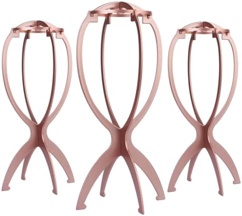 Dreamlover Wig Stand, Rose Gold Finish Wig Head, 3 Pack by Dreamlover