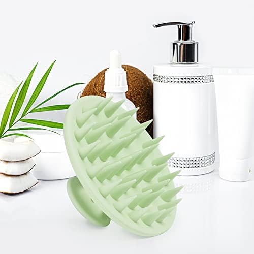 Meartchy Silicone Scalp Massager Shampoo Brush, Scalp Scrubber for Hair Growth (Grass Green) - Image 5