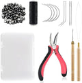 VCAY Hair Extension Tools Kit,200 Beads,Plier,Threader,Hook,Needles,Thread by Unknown
