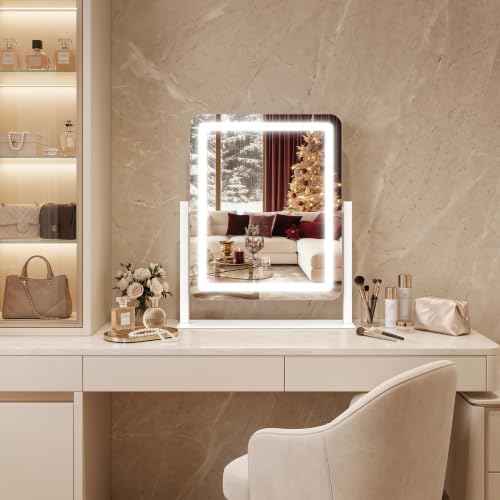 CraftCraze Makeup Mirror with Lights Vanity Mirror Dimmable|15"x13"White - Image 6