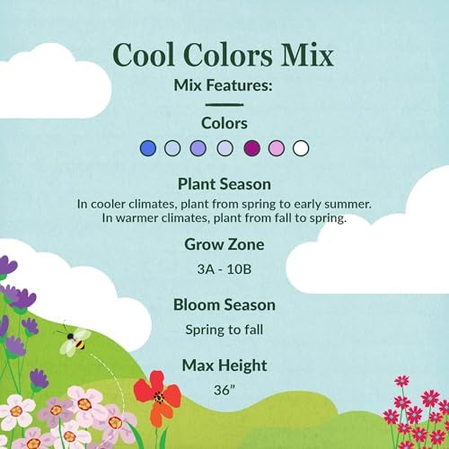 Ferry-Morse Cool Colors Bulk Wildflower Seeds, 200,000+, 1 lb - Image 4