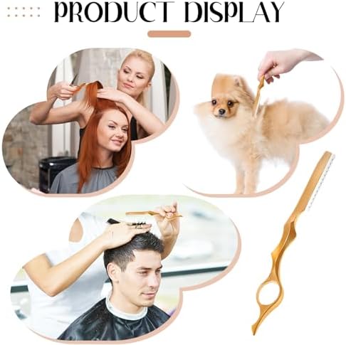 Mudder 11 Pcs Hair Razor for Cutting Thinning Styling Comb, Gold - Image 6