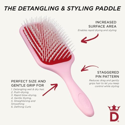Denman Power Paddle Hair Brush for Quick and Convenient Detangling, Blow Drying and Styling - Combination of D3 Styling Pens & Paddle Brush - For Men and Women P038 - Image 5