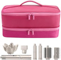 Adworte Travel Carrying Case for Hair Dryer for Shark Flexstyle Double-Layer Hair Accessories Tools Storage Bag for Revlon Hairdryer Styler Organizer (P-PINK) by Adworte