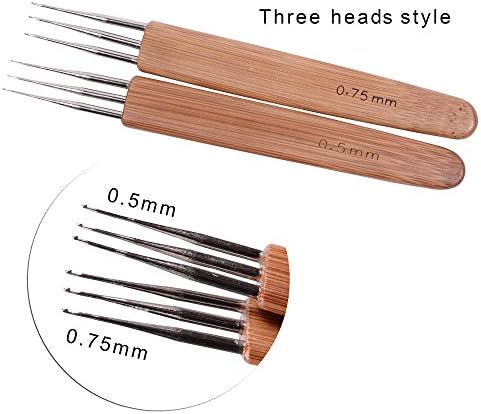 3 Pcs/Set Dreadlock Crochet Hook for Hair, Dreadlock Needle Tool for Braid Craft,Dread Locks Crochet Needles 0.5mm (1 Hook, 2 Hooks,3 Hooks) - Image 6