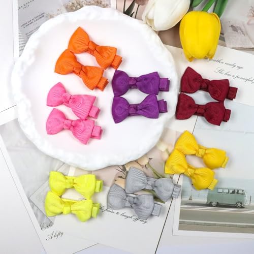 Baby Hair Clips 60 Pieces 30 Colors in Pairs Baby Girls Fully Lined Bows Hair Pins Tiny 2" Hair Bows Alligator Clips for Girls Infants Toddlers - Image 6