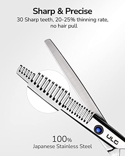 Hair Thinning Scissors ULG Professional Barber’s Texturizing Teeth Shears for Hairdressing, Salon and Home Use Thinning Shears for Hair Cutting, Made of Japanese Stainless Steel, 6.5 inch - Image 2