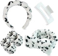 7 Pcs Spa Set, Facial Headband and Wristband Set, Skincare Accessories, College Style Girl Idea Gifts, Hair Accessories for Women and Girls（ Black White Leopard Print ） by Unknown