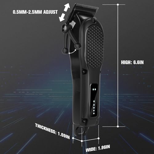 Men's Hair Clippers for Professional Hair Trimmer Cordless Rechargeable Powerful Beard Trimmer Hair Cutting Grooming Tool - Image 5