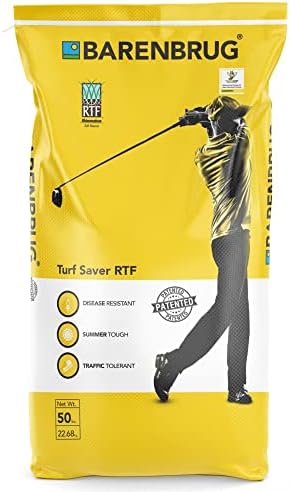 Barenbrug Turf Saver RTF Grass Seed w/Yellow Jacket Coating- Less Water Self-Repairing Tall Fescue Turf for Use on Sports Field, Golf Courses, Parks, Lawns, and Yard (50 LB Bag) by Barenbrug