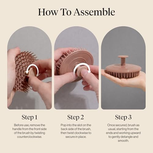 Kitsch Scalp Massager for Hair Care - Shampoo Brush Scalps - Terracotta - Image 4