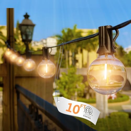 10FT Outdoor String Lights Waterproof LED Patio Lights for Decor by Unknown