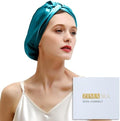 ZIMASILK 22 Momme 100% Mulberry Silk Bonnet for Sleeping Women, Turquoise by ZIMASILK