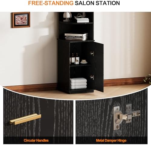 NACHES Salon Stations for Hair Stylist, Barber Hair Stylist Storage Cabinet - Image 4