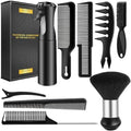 DUAIU 9Pcs Professional Barber Comb Set, Hair Cutting and Styling Tools by DUAIU