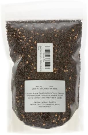 Superfood Microgreen Seeds Mix | for Microgreens Growing Trays | 1 LB | Heirloom Non GMO Purple Kohlrabi, Collard, Radish, Turnip & Broccoli Sprouts Seeds | Rainbow Heirloom Seed Co. - Image 3