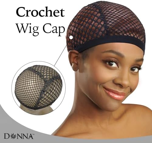 DONNA XL Crochet Wig Cap with Combs – Extra Large Net Cap for Crochet Braids, Wig Making, and Weaves, Dual Net Size for Secure Fit and Easy Installation, Breathable Stretch Fabric for Comfort, Black - Image 5
