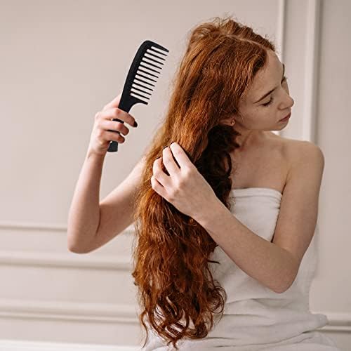 2 Pcs Wide Tooth Comb, Large Tooth Curl Comb Shark Teeth Hair Hairstyle Tool for Curly Wet Wavy Thick Hair Wigs Barber Salon, Women Men - Image 5