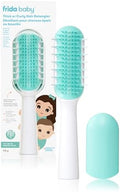 Frida Baby Detangling Hairbrush for Thick/Curly Hair,Toddler Hairbrush,Detangler Brush for Kids,Wide-Tooth Comb & Bristle Combo,Loosens Knots Without Tears or Breakage,Wet/Dry Use,Teal,(Pack of 12) by Frida