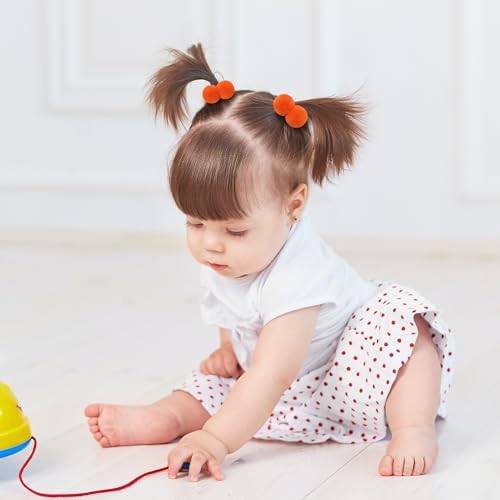 choicbaby 40PCS Pom Pom Hair Ties Elastic Rubber Band for Baby Girls - Image 5