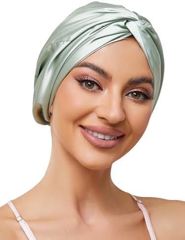 Adjustable Silk Bonnet Satin Curly Hair Wrap for Sleeping Women Anti Frizz by KAAHYNNO