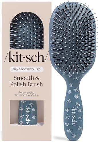 Kitsch Smooth & Polish Hair Brushes For Women and Men - Coastal Blue Print by Kitsch