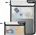 Fireproof Waterproof Document Bag Upgraded Two Pockets - 4200℉ Protection by PAIKIUU