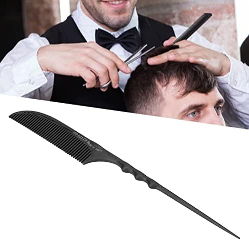 Hair Rat Tail Combs Parting Rattail Combs, Tail Comb Professional Grade Heat Hairdressing Styling Salon Combs for All Hair Types Black (PP-801) - Image 5
