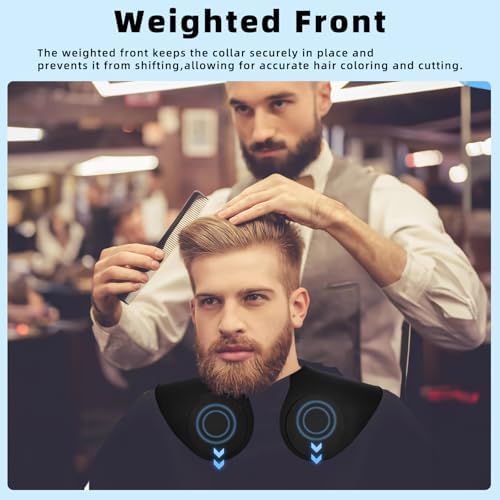 Professional Hair Cutting Cape with Geometric Grid Pattern, Longer Silicone Waterproof Cutting Mat,Neck Guide - Image 5