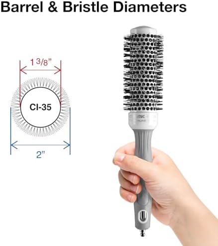Olivia Garden Ceramic + Ion Round Thermal Hair Brush - Not Electrical - Professional Blowout Brush for Normal to Thick Hair - Image 2