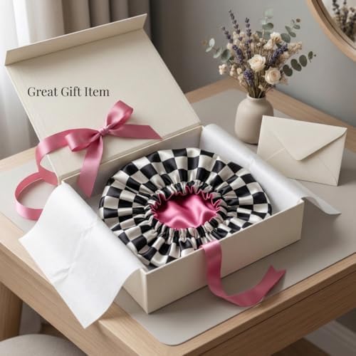 Silk Satin Hair Bonnet for Sleeping Reversible - Image 4