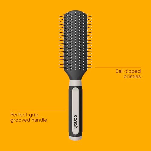 Conair Salon Results Detangling Hairbrush Set, 3-Pack Brushes for Men and Women, All Hair Types and Lengths with Nylon Bristles - Image 2