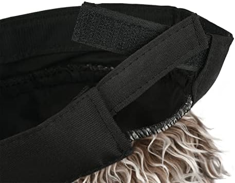 Frosted Tips Wig Novelty Hat with Hair for Men Spiked Hair Wig Funny Beanie Hats for Women - Image 5