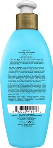 OGX Argan Oil of Morocco Curl-Defining Styling Cream,Anti-Frizz Curl Cream for Curly Hair&All Textures,Cold-Pressed Argan Oil,Paraben-Free,Sulfate-Free Surfactants,Curly Hair Products,6 oz (Pack of 2) - Image 3