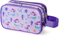 Kids Toiletry Bag for Girls, Travel Toiletry Bag for Little Young Girls Cosmetic Bag Makeup Bag Waterproof Hanging Wash Bag Toddler Toiletries, Mermaid Purple by Vipdeal